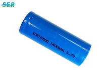 Li Ion Battery Cell met platte kop, 3.7V-Lithium Ion Rechargeable Battery 1400mAh 18500