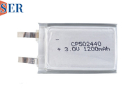Pas Cel van de de Batterij Li-MnO2 Zak van CP502440 3.0V 1200mAh de Uiterst dunne voor RFID GPS aan