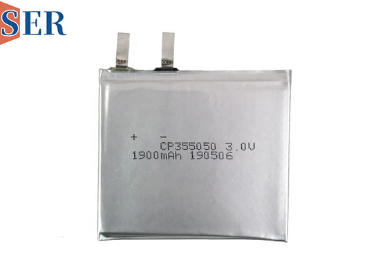 van de de Batterijcp355050 Zachte Verpakking van 3.0V 1900mAh de Uiterst dunne van het het Lithiummangaan Batterij van de het Dioxydezak