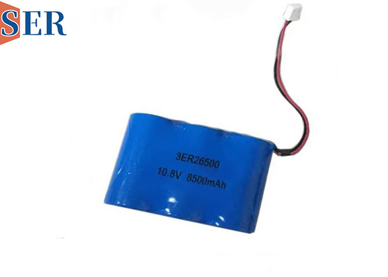 Op maat gemaakte Li-SOCL2-batterijen 10.8V 8500mAh ER26500 3S1P Lithium Primary Battery Pack voor Vacuümlekdetector