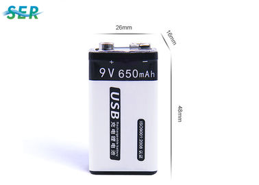 De Batterijpak 650mAh van het hoge Capaciteits9v Lithium Navulbaar voor Meter/Brandalarm