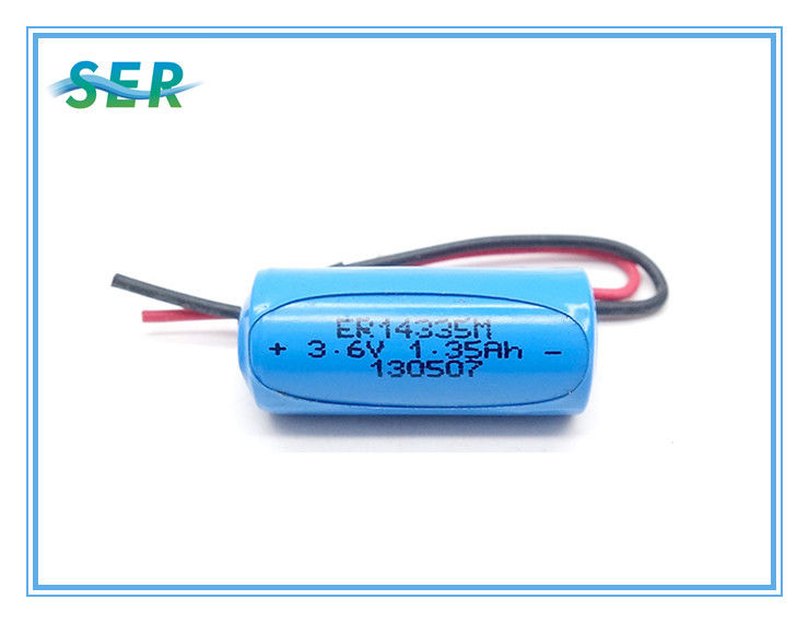 De spiraalvormige Meter van de de Primaire Batterij2/3aa Grootte ER14335M For Water Heating van het Type3.6v 1200mAh Lithium