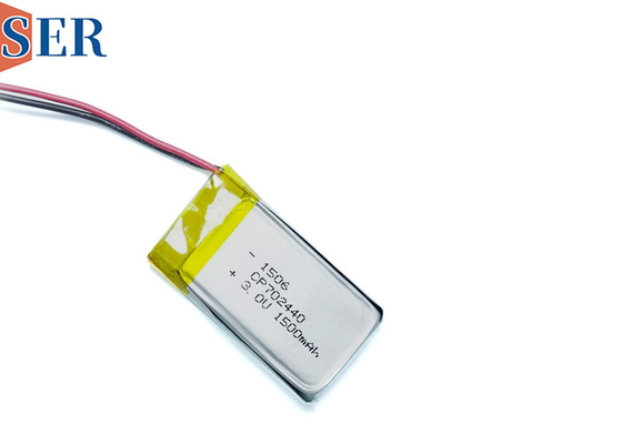 Van het de Batterij Zachte Pak van CP702440 3V 1500mah Li-MNO2 de Uiterst dunne Batterij van het het Lithiummangaan met Dradenschakelaar