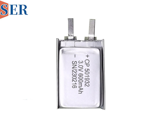 Pas van het de Batterijcp501932 3v 600mAh Primaire Lithium van het Lithiummangaan Zachte het Pakbatterij aan