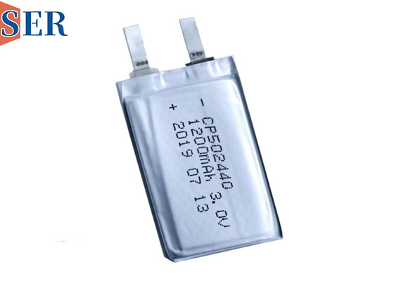 De Uiterst dunne Batterij van CP502440 LiMNO2 met het Dioxydemateriaal van het Lithiummangaan