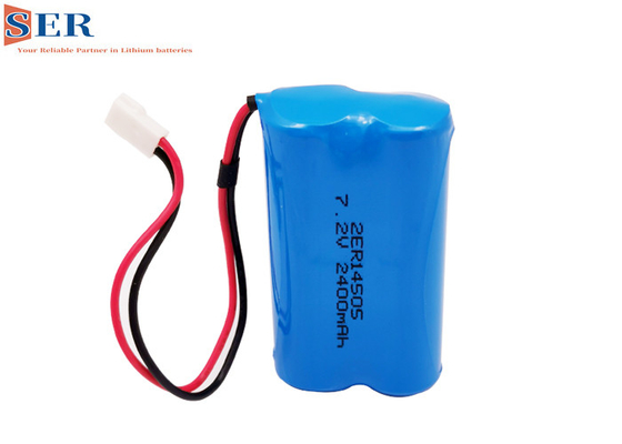 De Schakelaar van de de Batterijer14505-2s 7.2V 2400mah Draad van Li SOCL2 van 2ER14505 2S1P voor Meter