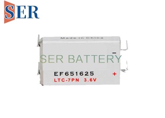 De Prismatische Batterij LTC-3PN van EF651625 3.6Volt LISOCL2 met Speldenterminals